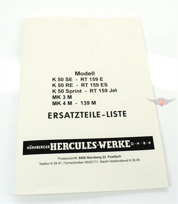 Hercules K 50 SE RE Sprint MK 3 4 M Mokick Ersatzteil Liste Teile Katalog Neu 