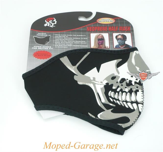 Biker Maske ZAN Glow Skull Motorrad Maske Chopper  Custom Moped Neu